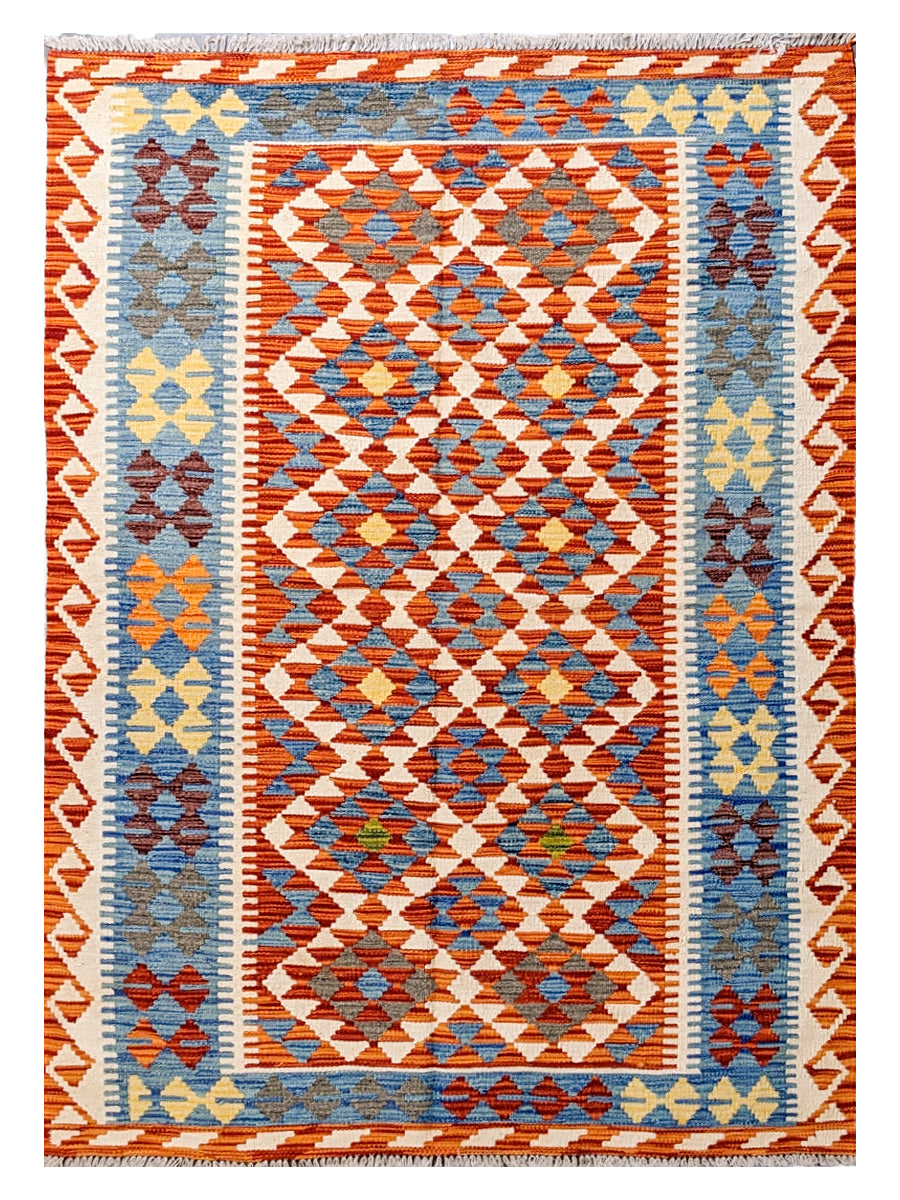 Maimana Afghanistan Kilim Rug - Size: 6.8 x 4.8