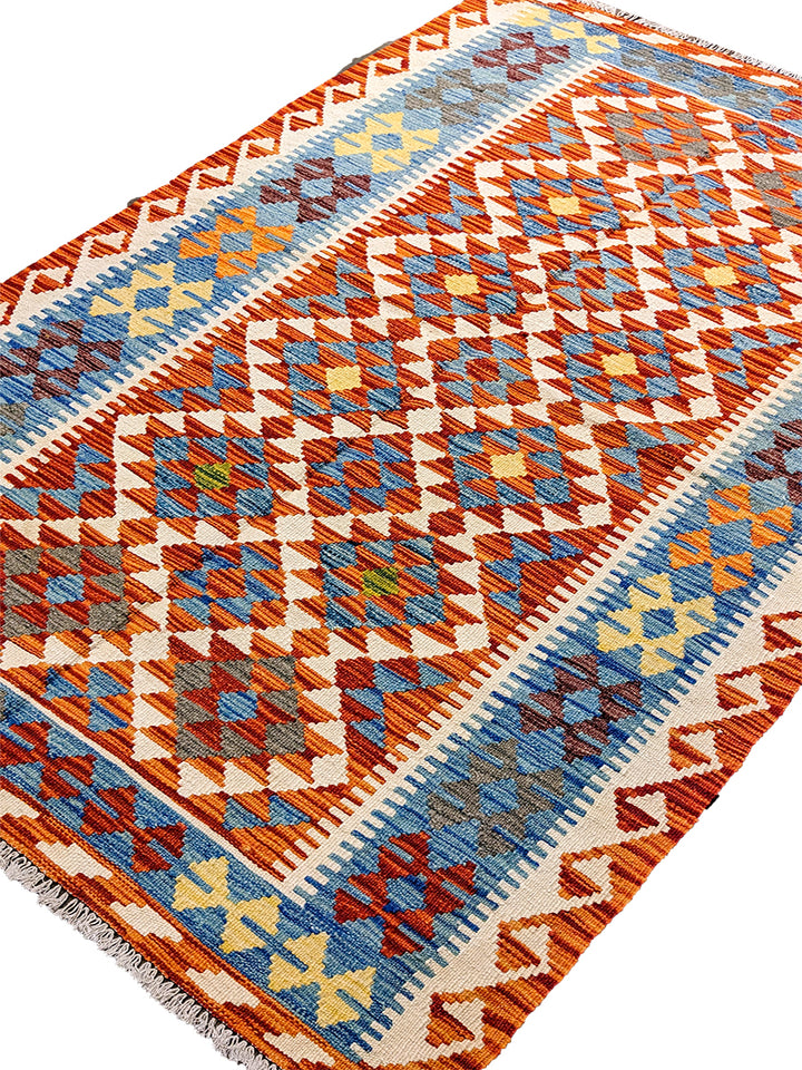 Maimana Afghanistan Kilim Rug - Size: 6.8 x 4.8