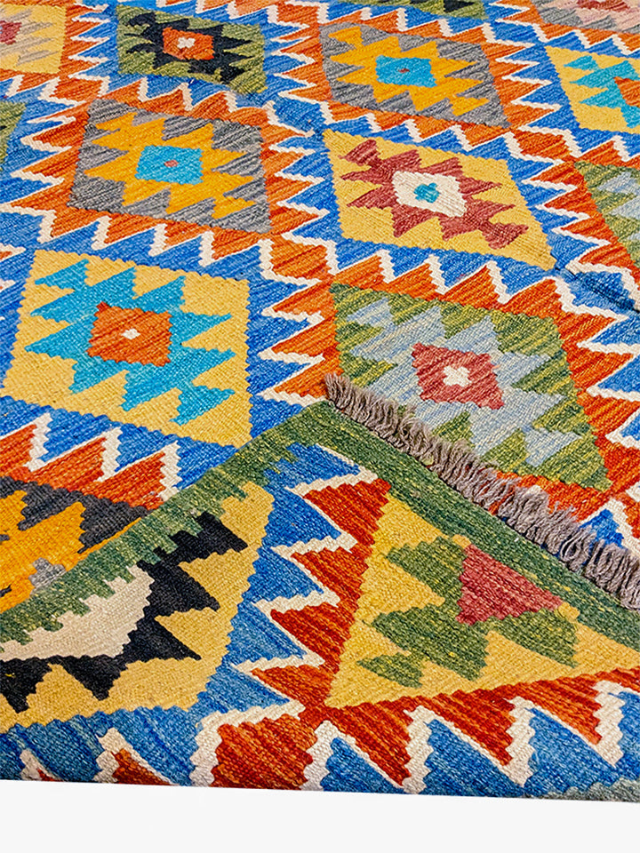 Maimana Afghanistan Kilim Rug - Size: 6.10 x 4.11