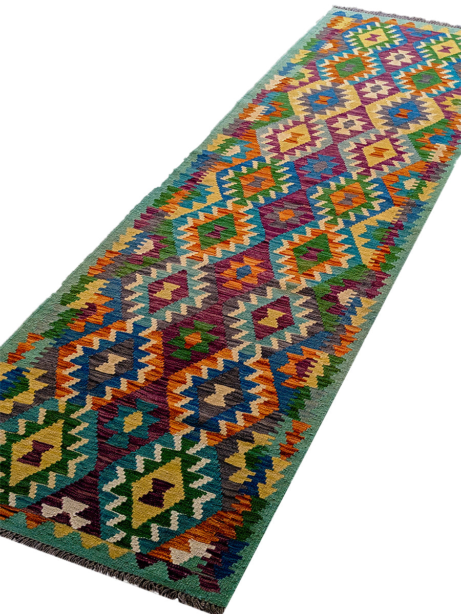 Afghan - Size: 9.10 x 2.10 - Imam Carpet Co
