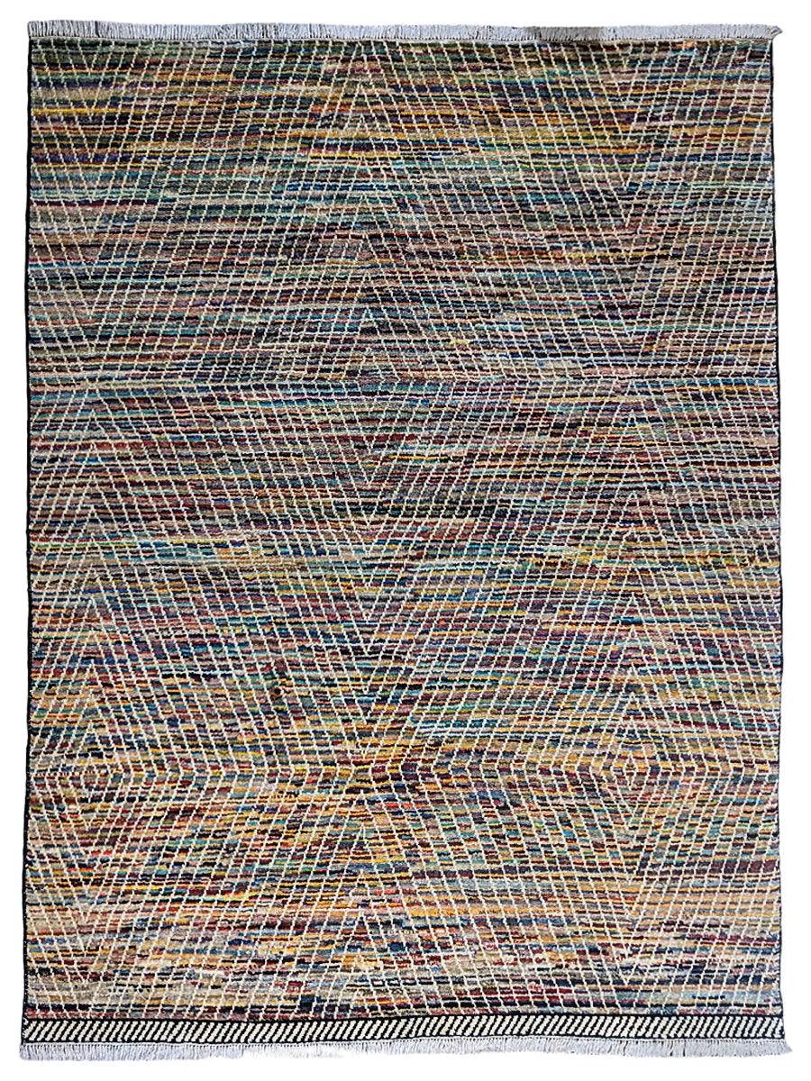 Ashanti Textured Berber Wool Rug - Size: 10.1 x 8.1