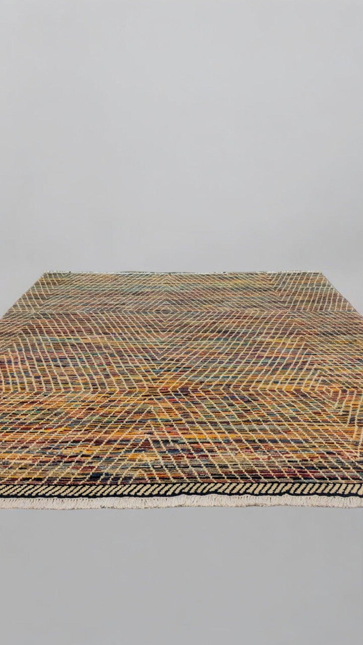 Ashanti Textured Berber Wool Rug - Size: 10.1 x 8.1