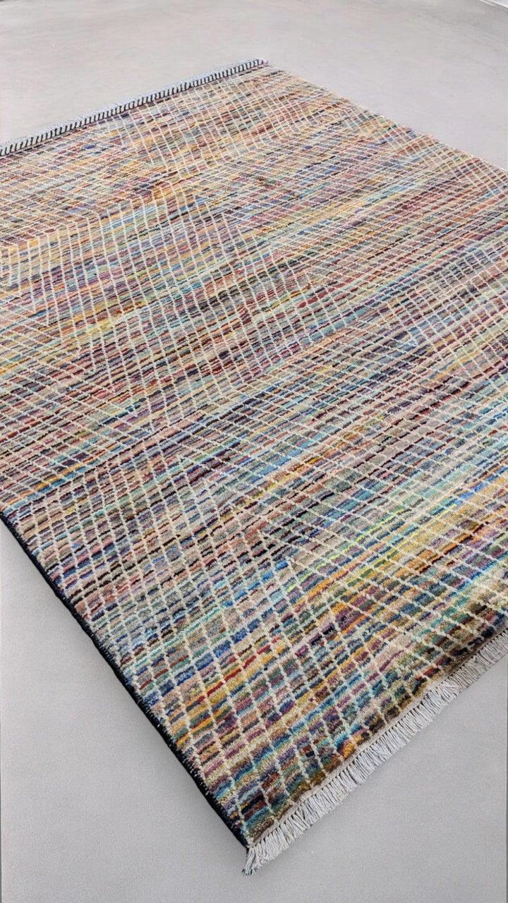 Ashanti Textured Berber Wool Rug - Size: 10.1 x 8.1