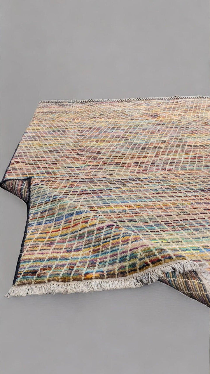Ashanti Textured Berber Wool Rug - Size: 10.1 x 8.1