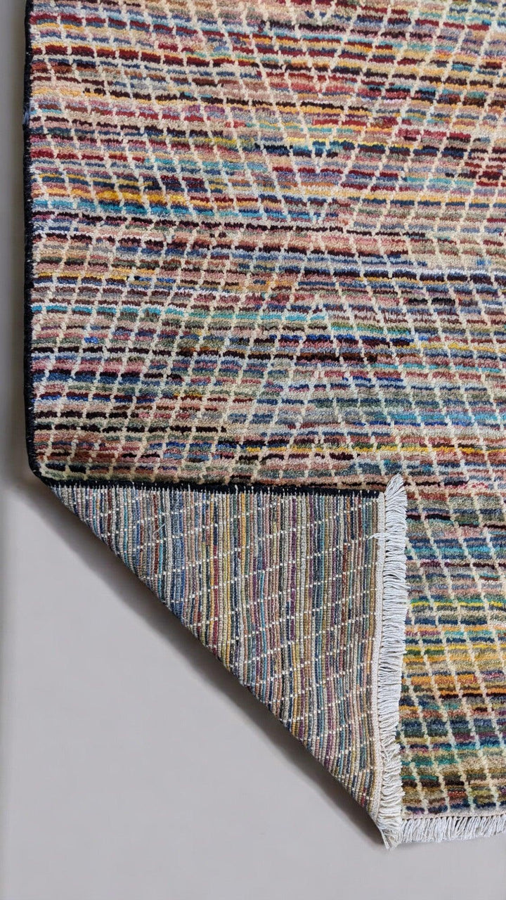 Ashanti Textured Berber Wool Rug - Size: 10.1 x 8.1