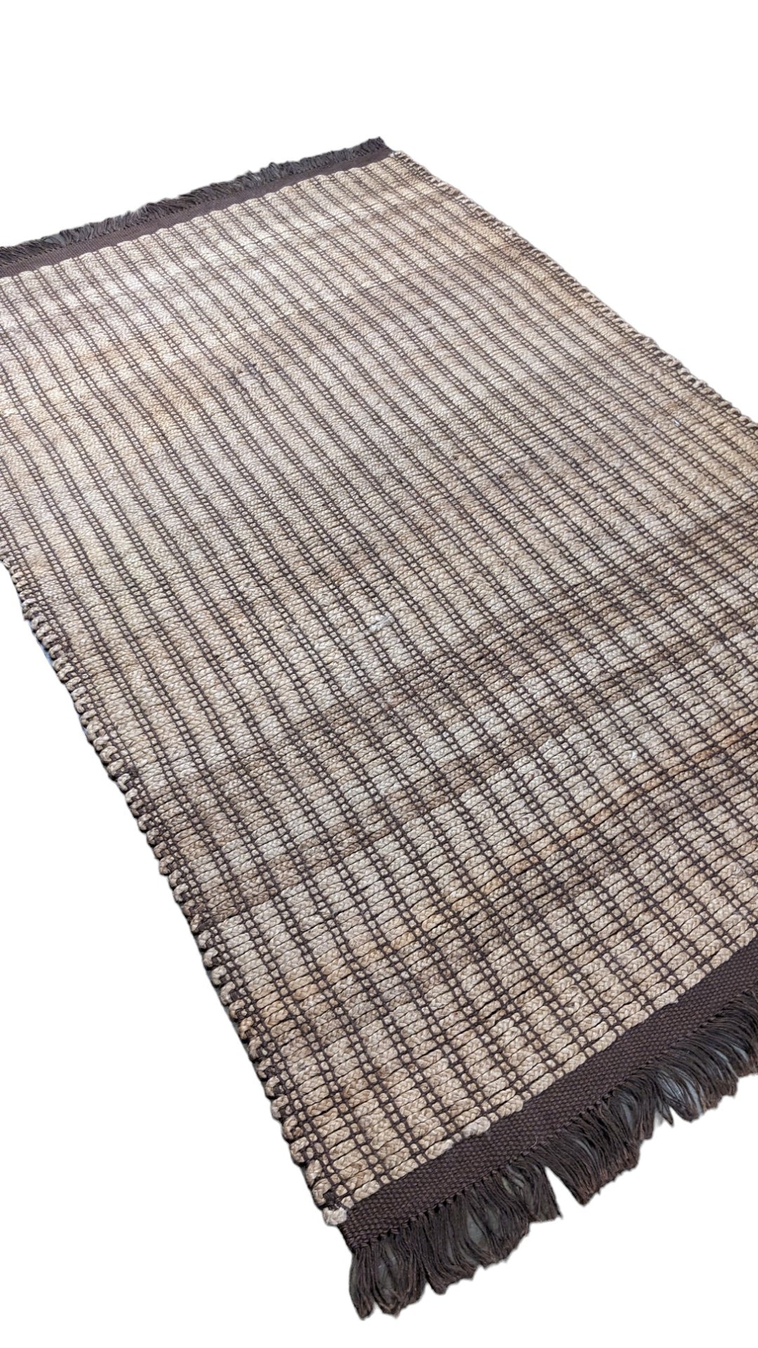 Flatweave Natural Jute Rug - Size: 8.1 x 5.1