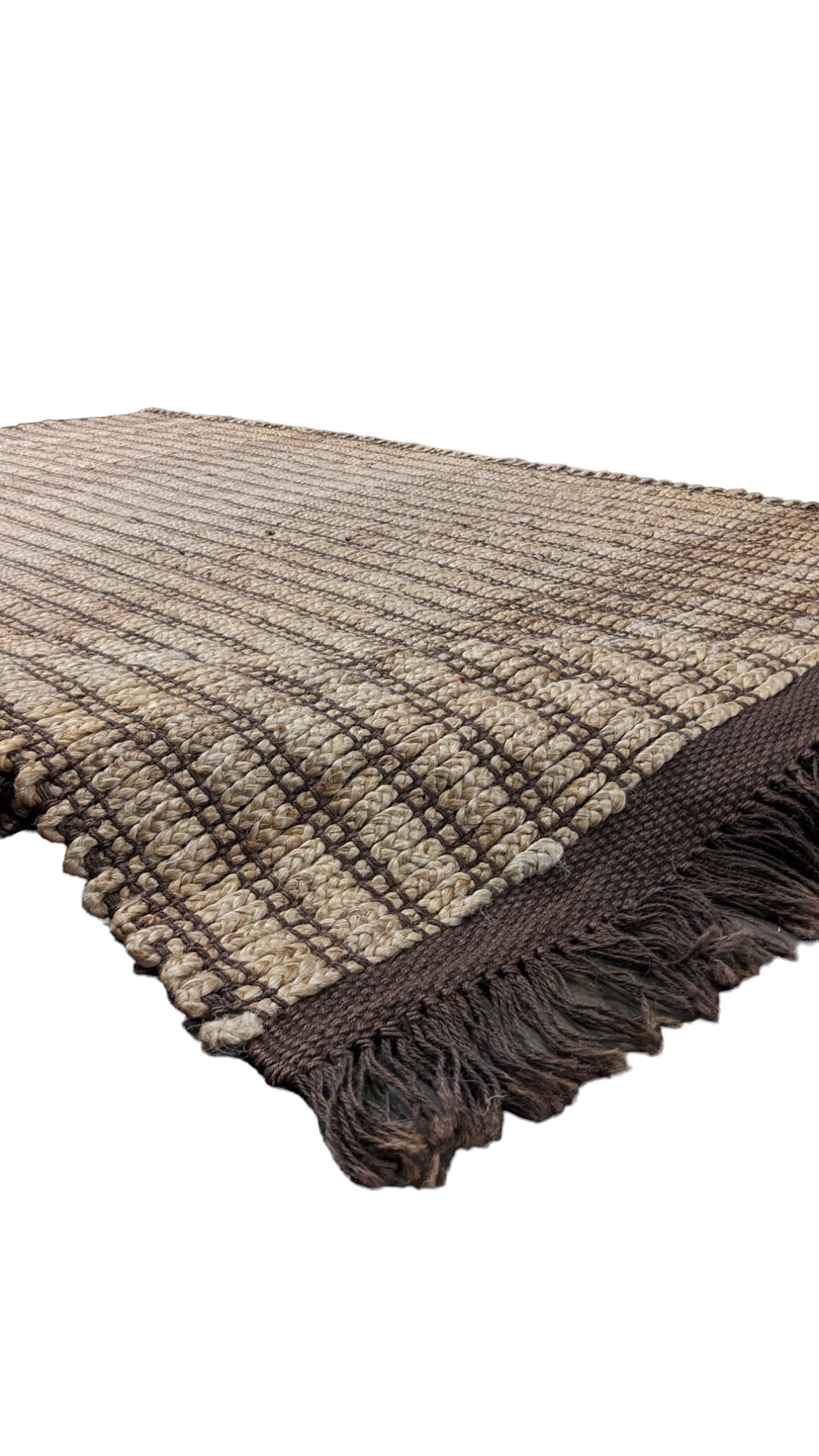 Flatweave Natural Jute Rug - Size: 8.1 x 5.1