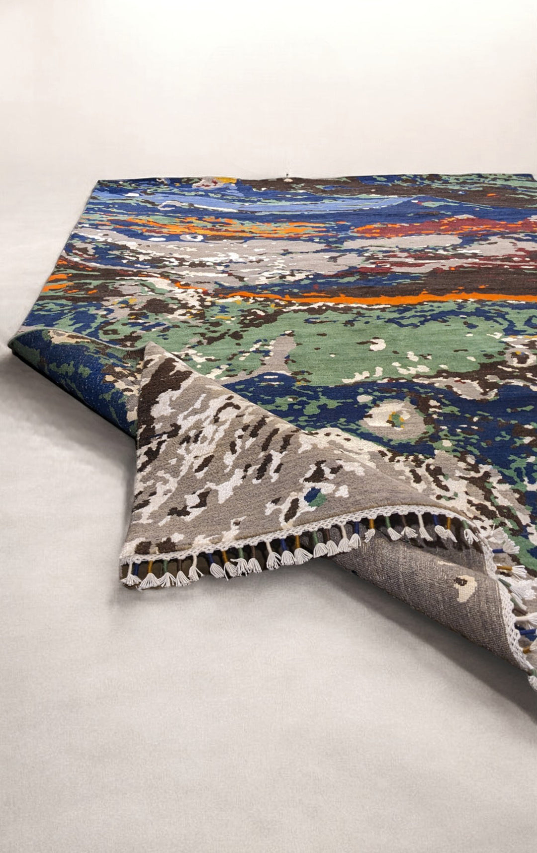 Modern Chobi Silk & Wool Rug - Size: 9.4 x 6