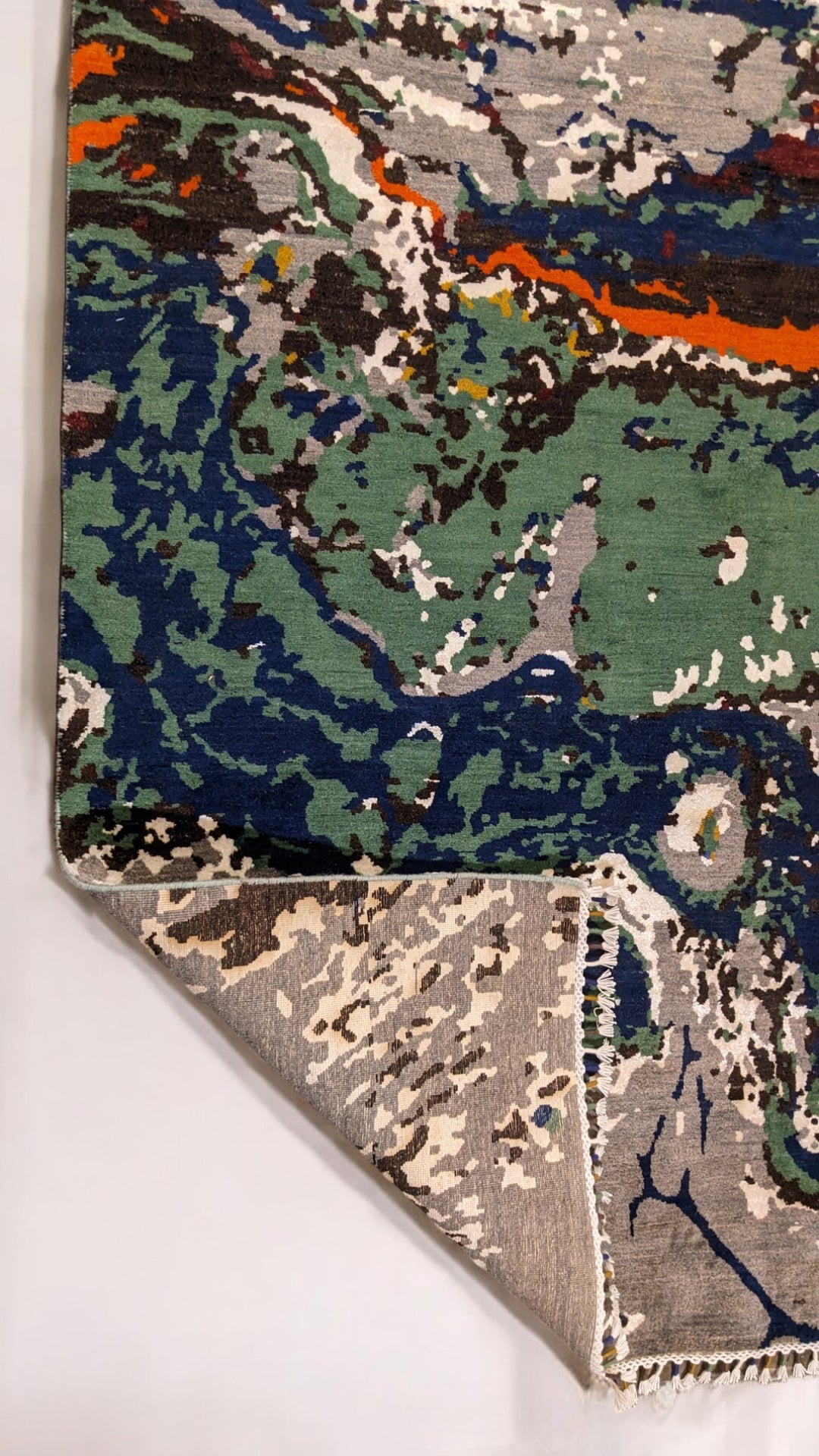 Modern Chobi Silk & Wool Rug - Size: 9.4 x 6
