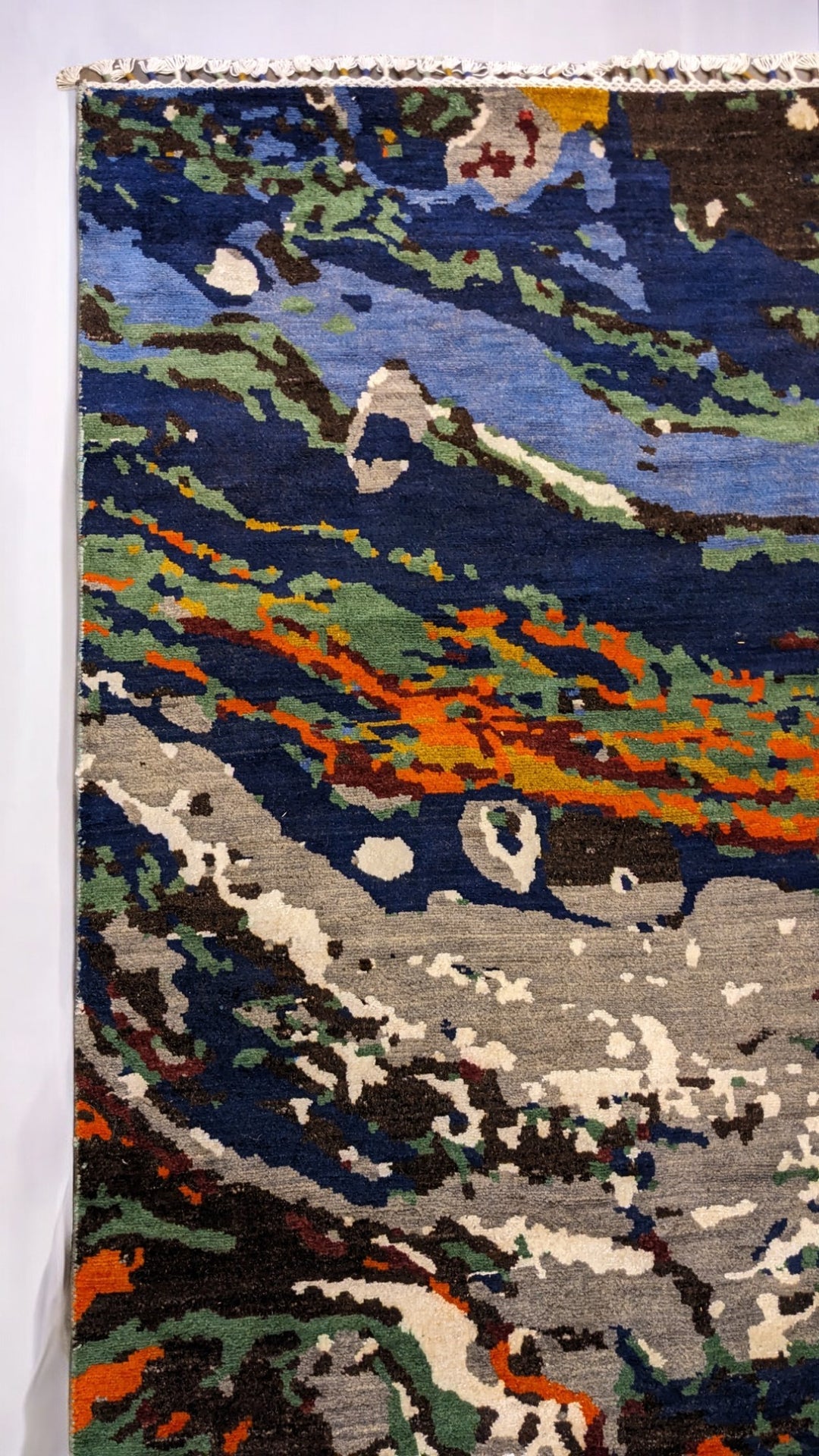 Modern Chobi Silk & Wool Rug - Size: 9.4 x 6