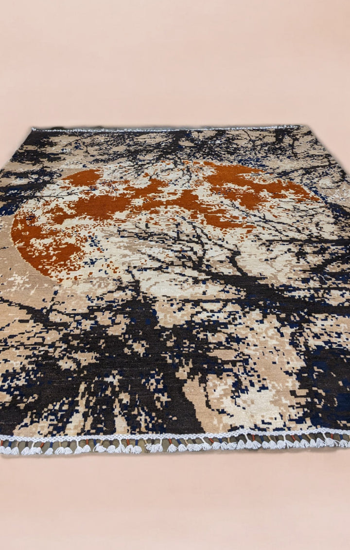 Estuary Modern Chobi Silk & Wool Rug - Size: 10.6 x 7.11