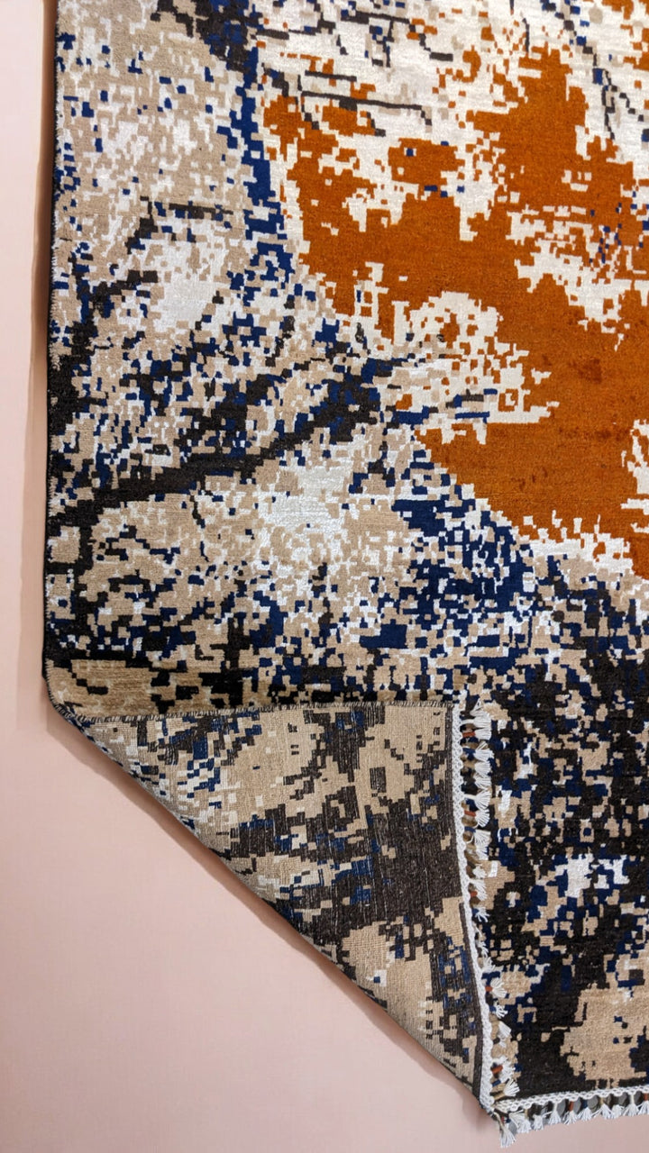 Estuary Modern Chobi Silk & Wool Rug - Size: 10.6 x 7.11