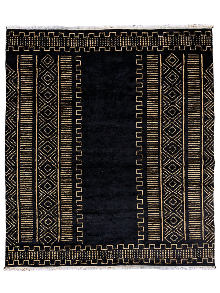 Raven Berber Wool Rug - Size: 9.11 x 8