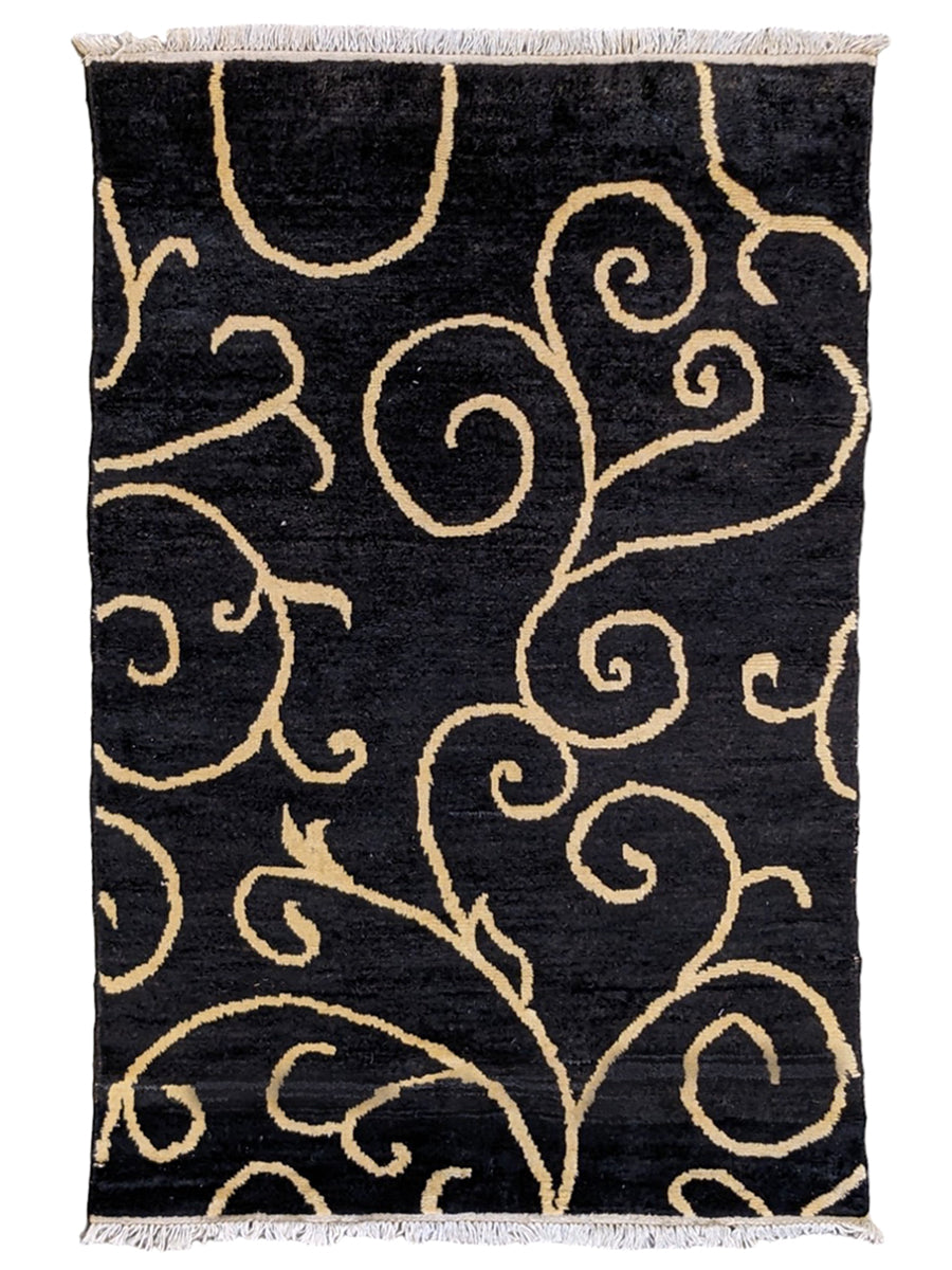Crimson Berber Wool Rug - Size: 6 x 4