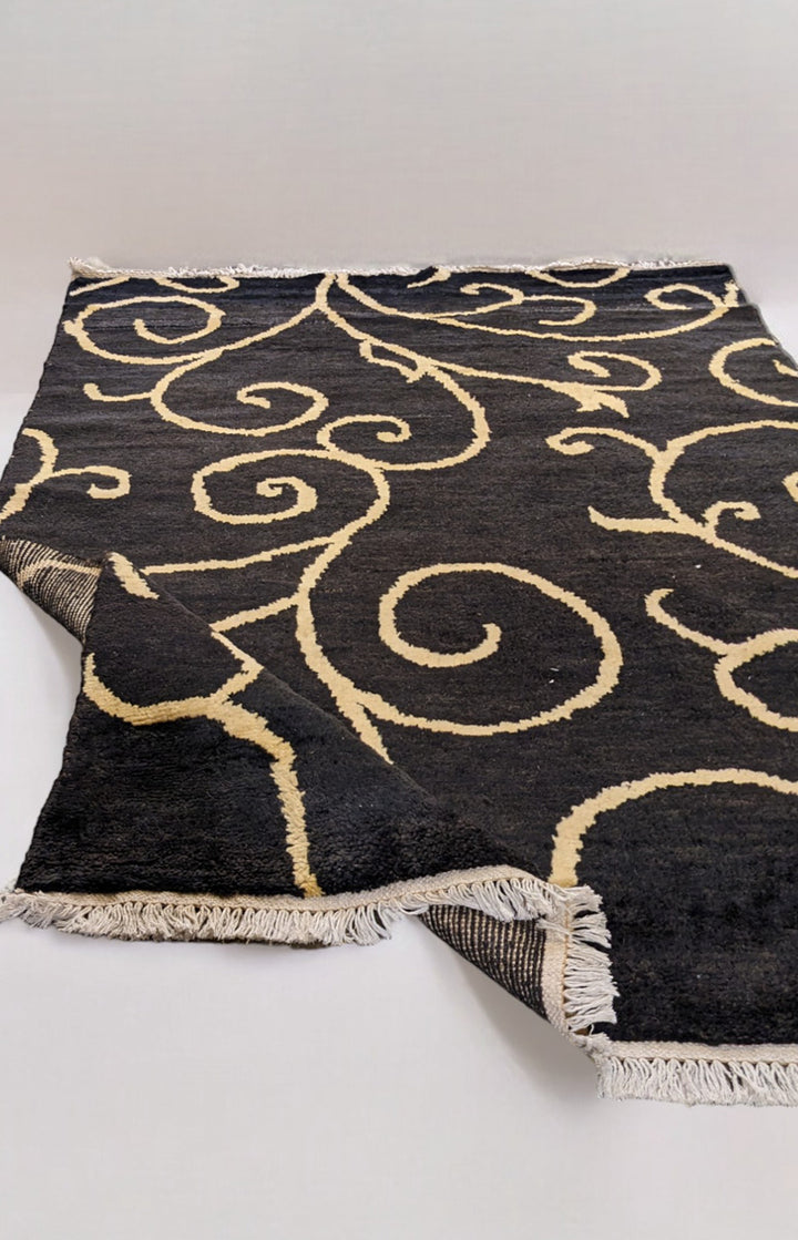 Crimson Berber Wool Rug - Size: 6 x 4