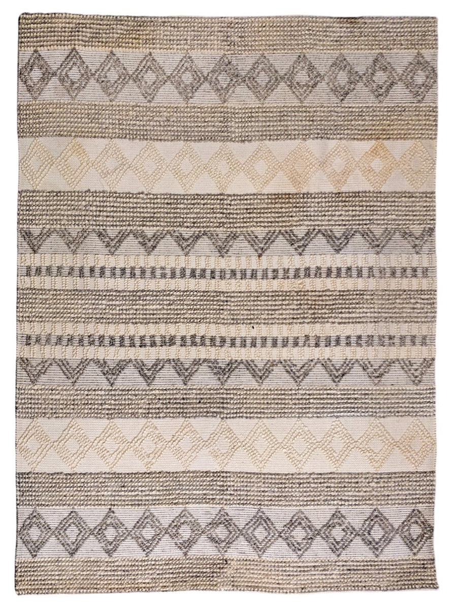 Eumo Modern Textured Wool Rug - Size: 10.2 x 7.4