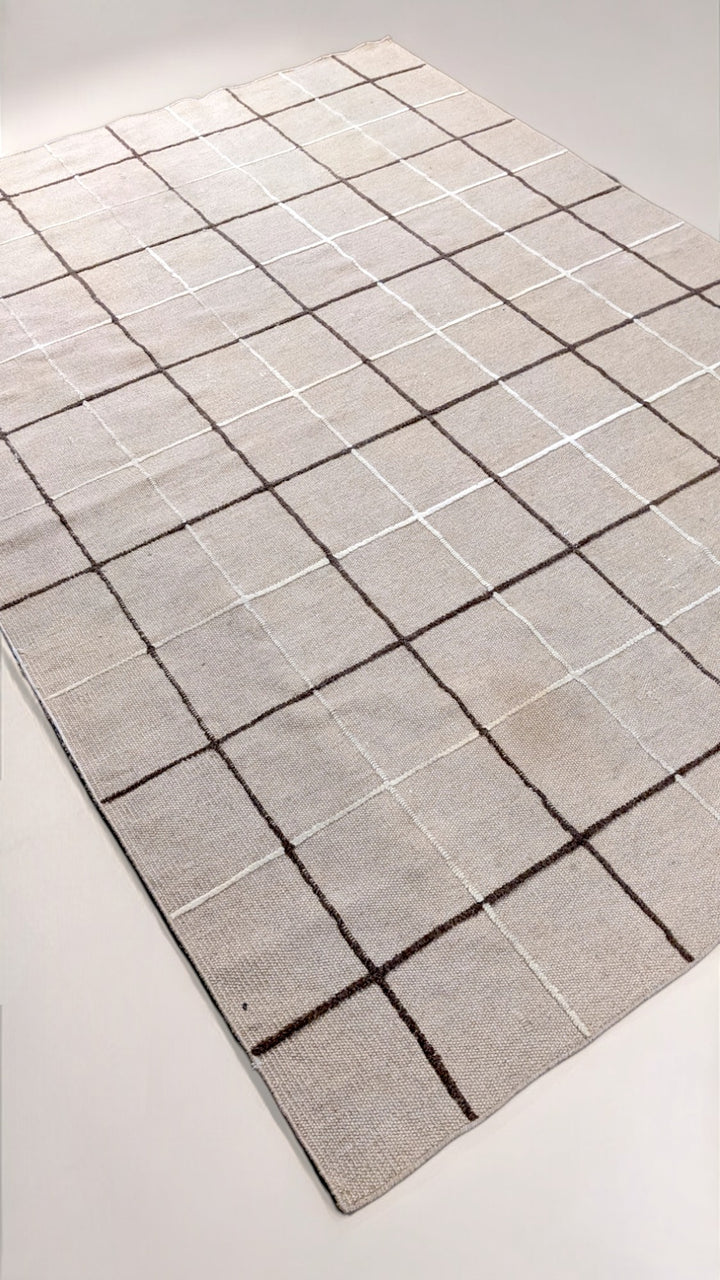Modern Flatweave Rug - Size: 9.6 x 6.8