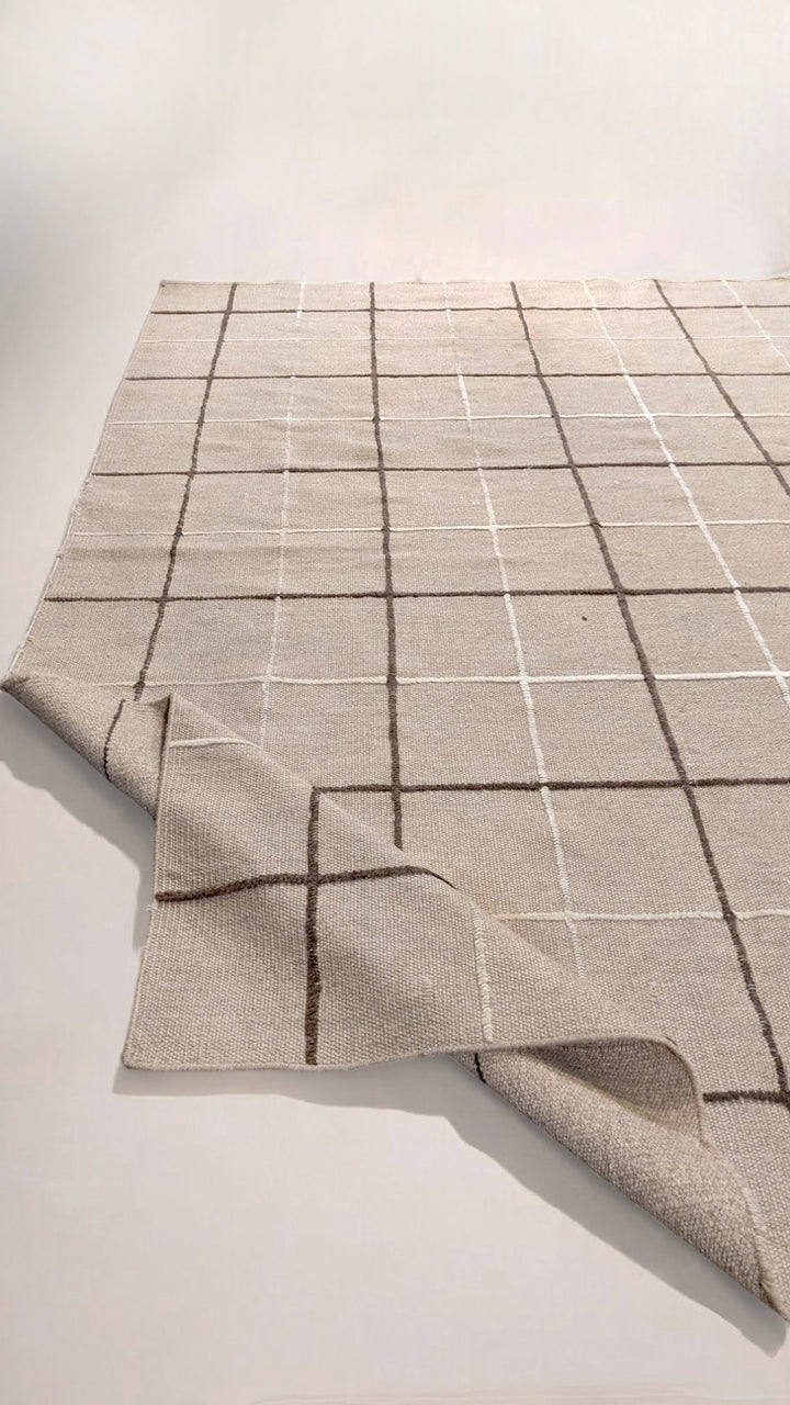 Modern Flatweave Rug - Size: 9.6 x 6.8