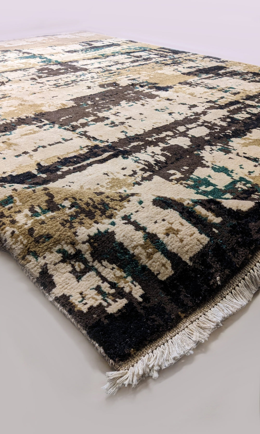 Giro Hand Knotted Rug - Size: 10.4 x 8.1