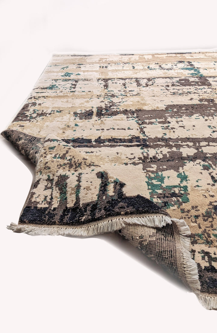 Giro Hand Knotted Rug - Size: 10.4 x 8.1