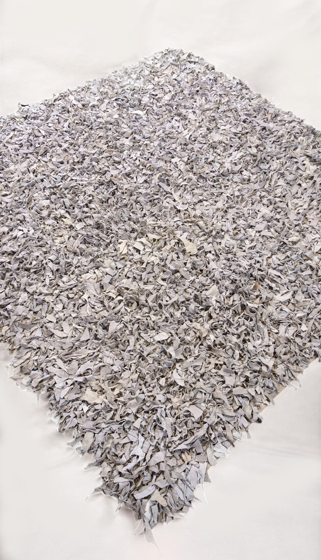 Shaggy Leather Rug - Size: 6.5 x 6.1