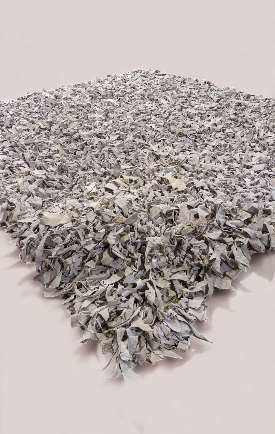 Shaggy Leather Rug - Size: 6.5 x 6.1