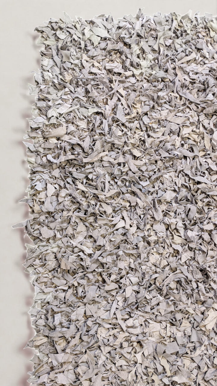 Shaggy Leather Rug - Size: 6.5 x 6.1