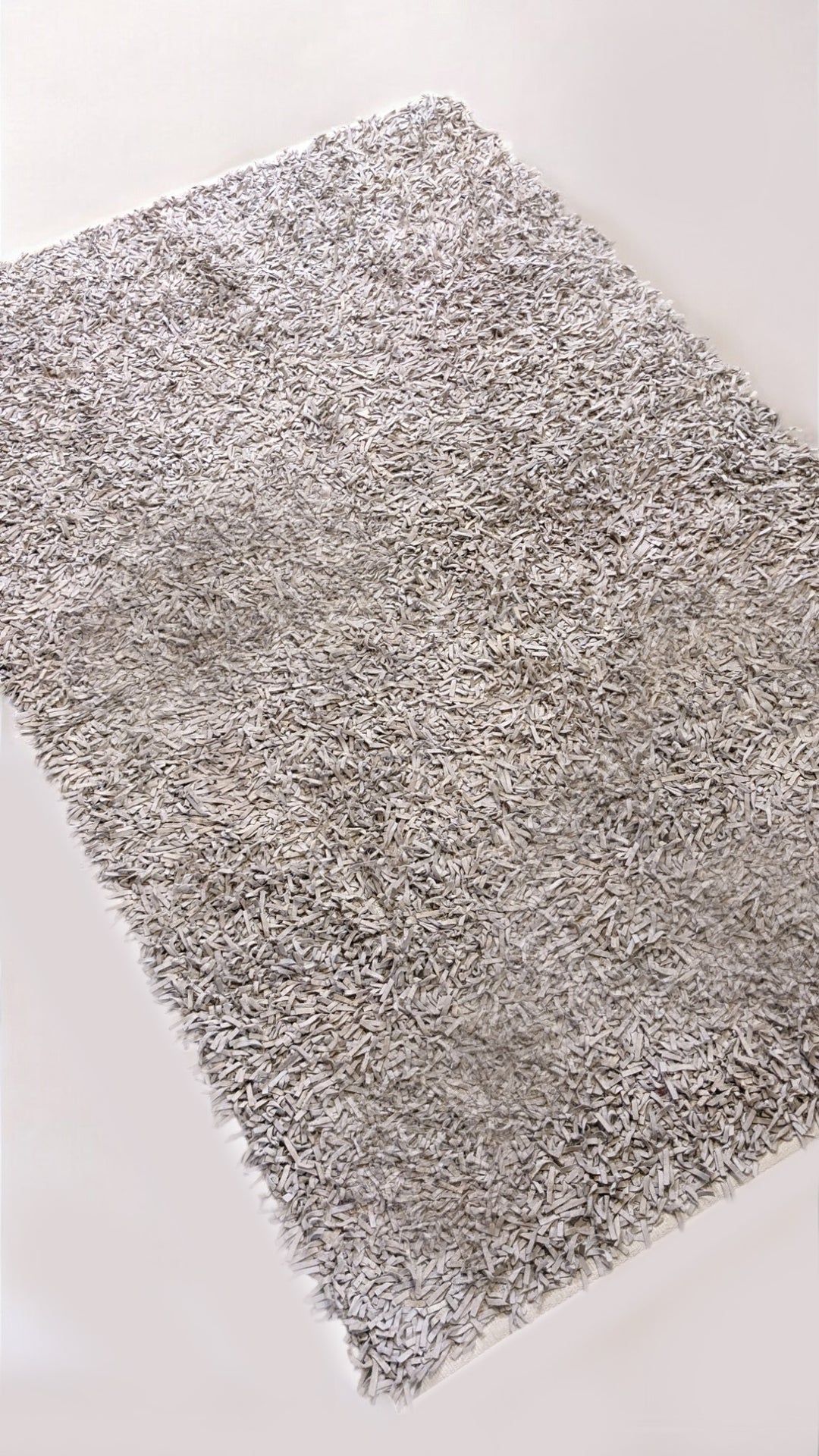 Shaggy Leather Rug - Size: 6.3 x 4