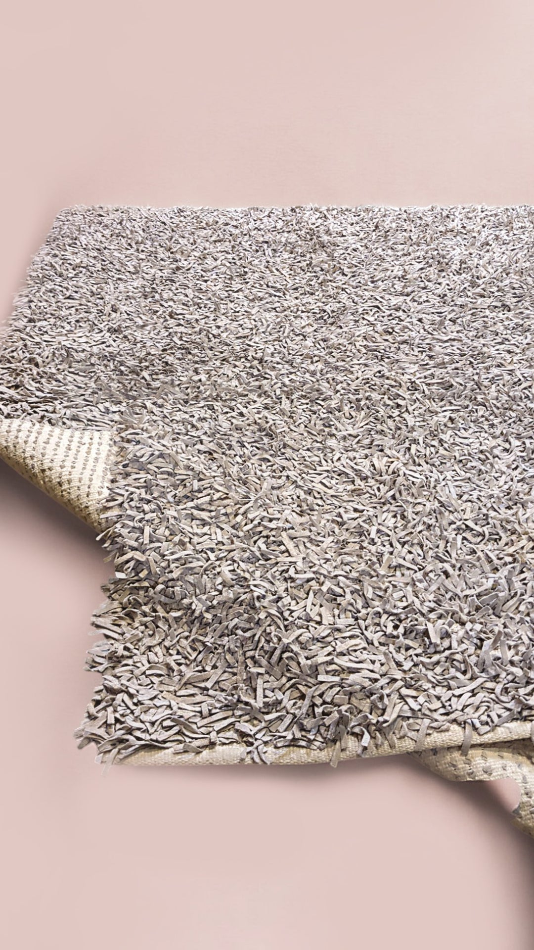 Shaggy Leather Rug - Size: 6.3 x 4