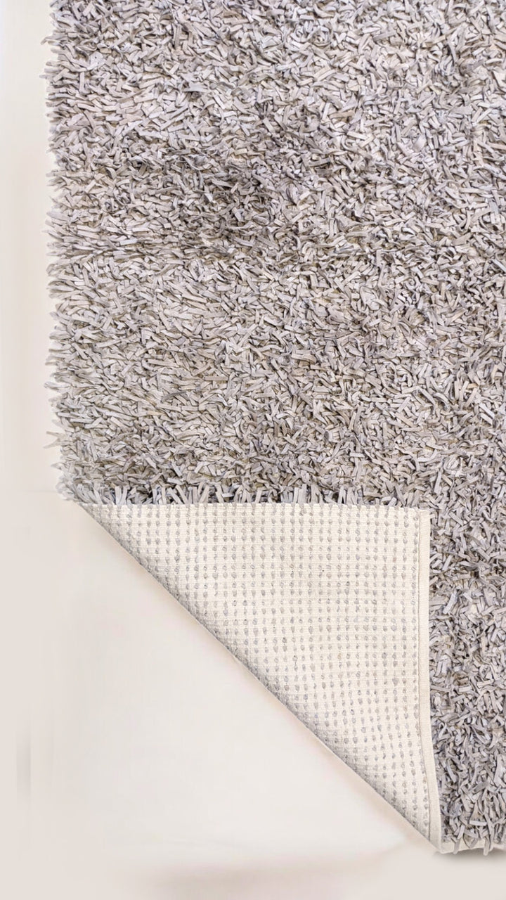 Shaggy Leather Rug - Size: 6.3 x 4