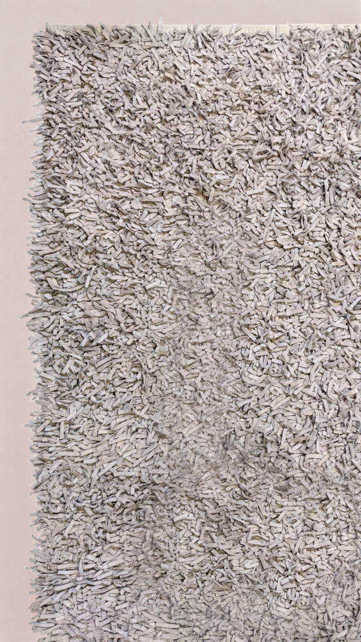 Shaggy Leather Rug - Size: 6.3 x 4