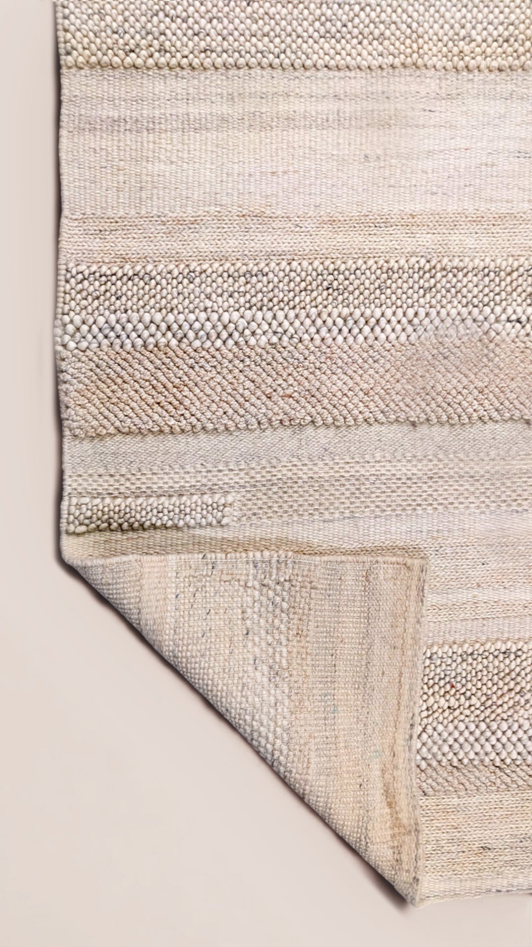 Ochre Modern Textured Wool Rug - Size: 7.8 x 5.4