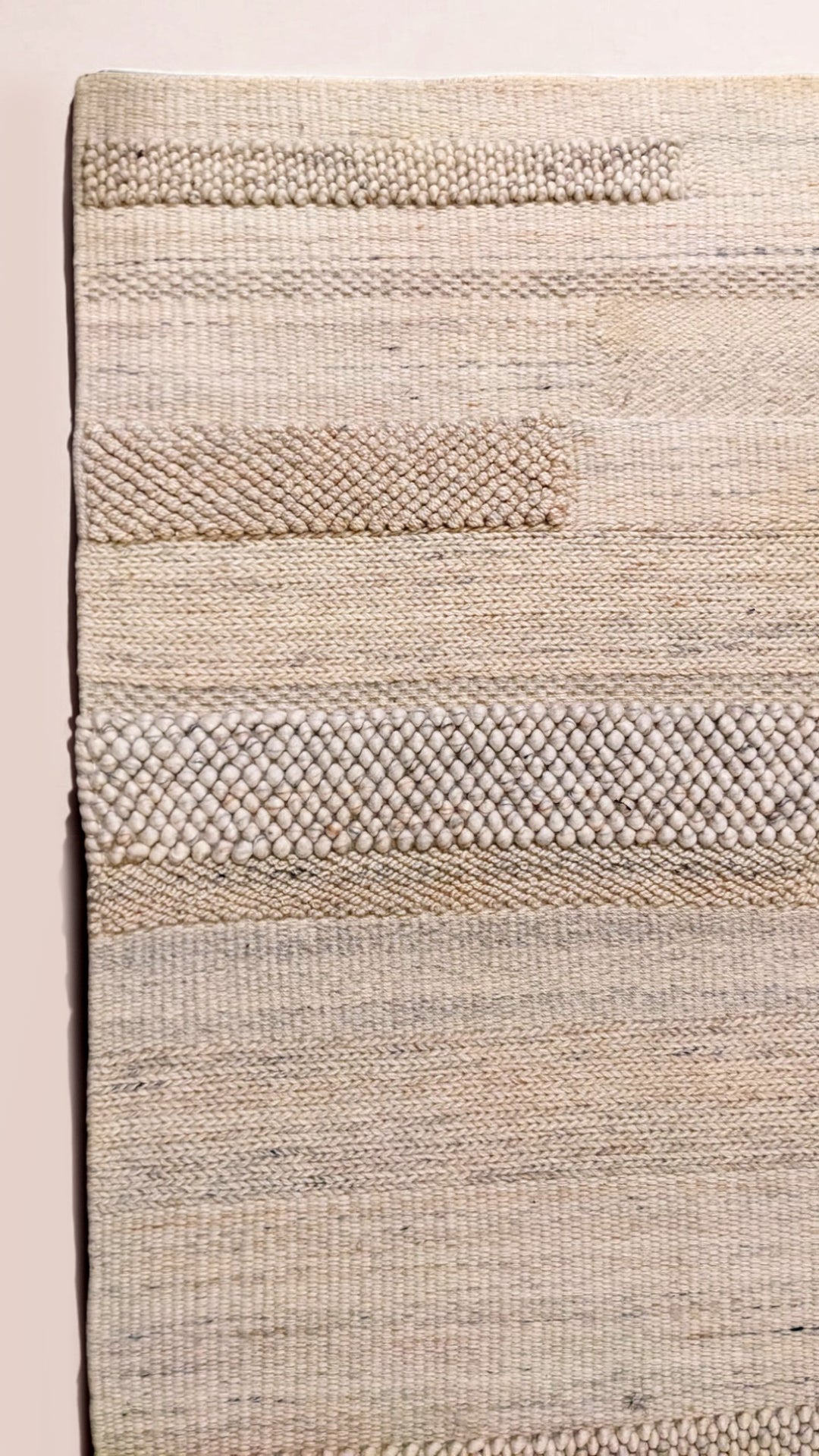 Ochre Modern Textured Wool Rug - Size: 7.8 x 5.4