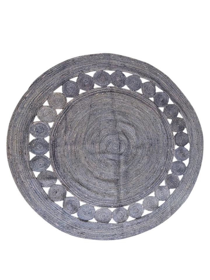 Braided Overdyed Jute Rug - Size: 7.8 x 7.8