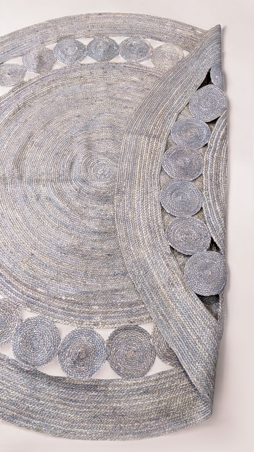 Braided Overdyed Jute Rug - Size: 7.8 x 7.8
