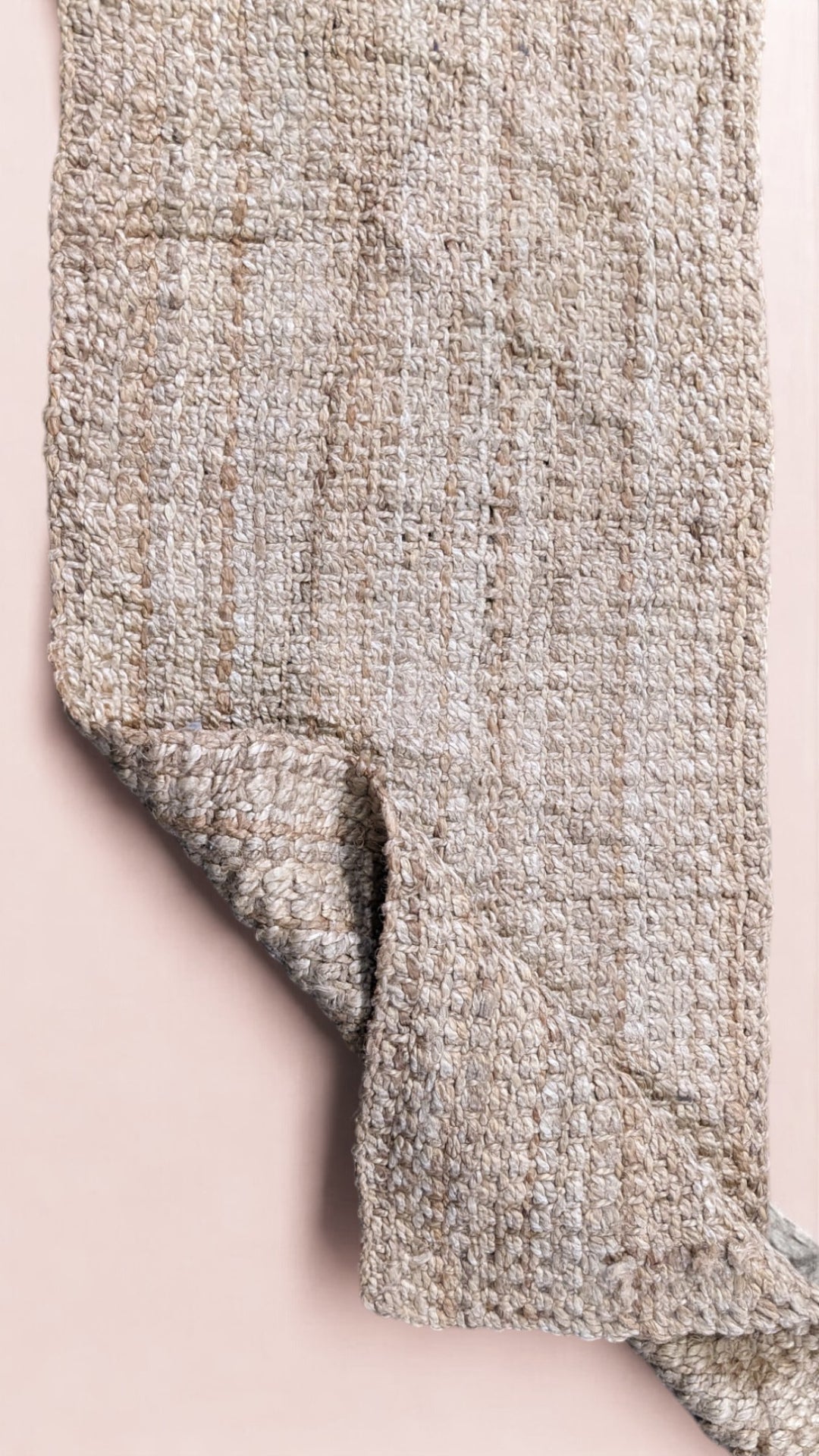 Chunky Natural Jute Runner - Size: 6.1 x 2