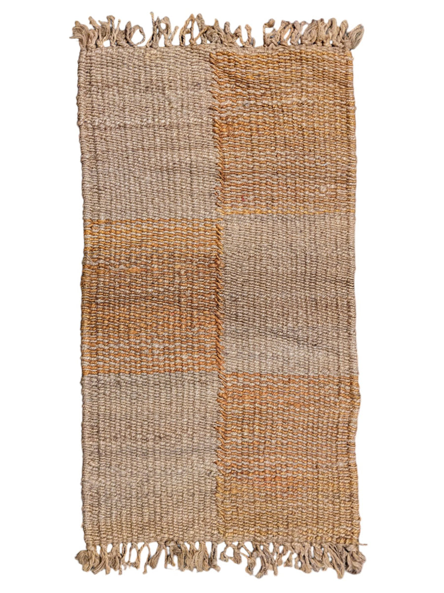 Tonal Natural Jute Rug - Size: 3.9 x 2.2