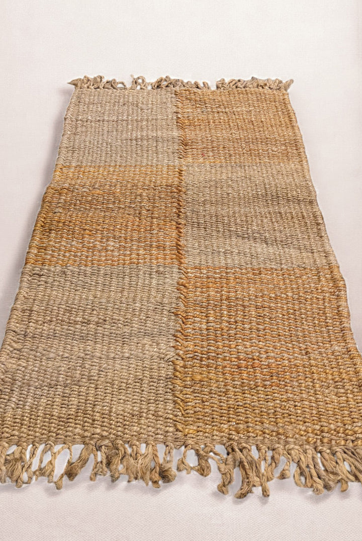 Tonal Natural Jute Rug - Size: 3.9 x 2.2