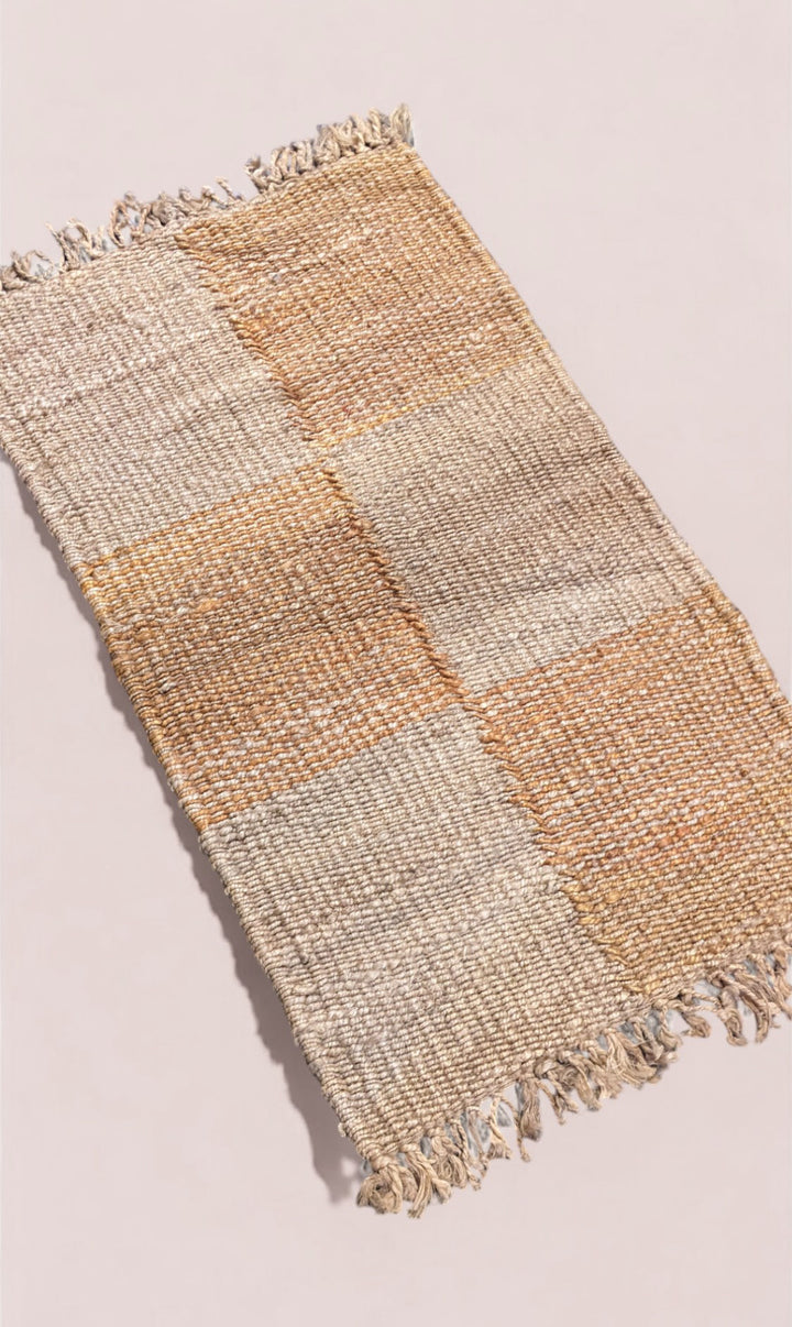 Tonal Natural Jute Rug - Size: 3.9 x 2.2