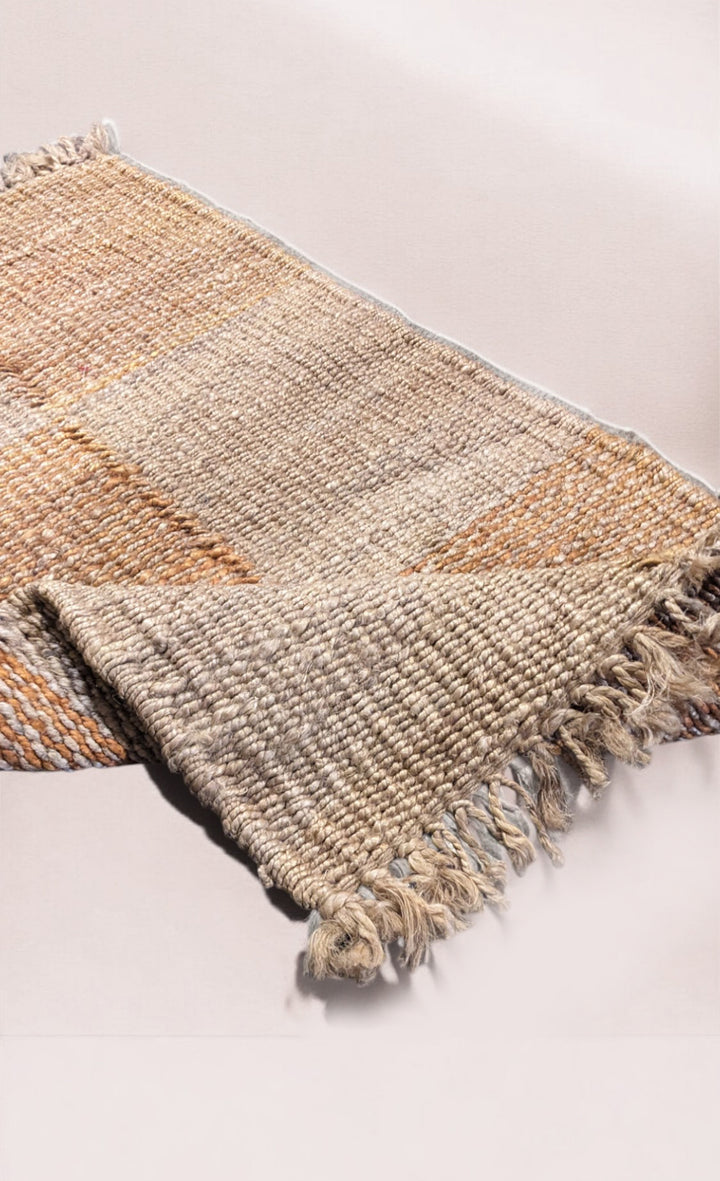 Tonal Natural Jute Rug - Size: 3.9 x 2.2