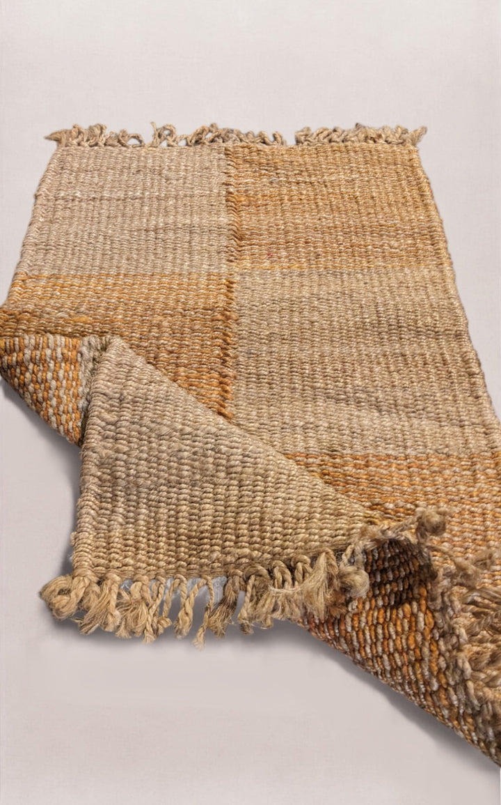 Tonal Natural Jute Rug - Size: 3.9 x 2.2