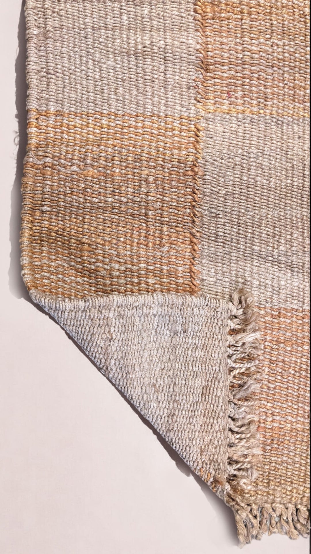 Tonal Natural Jute Rug - Size: 3.9 x 2.2