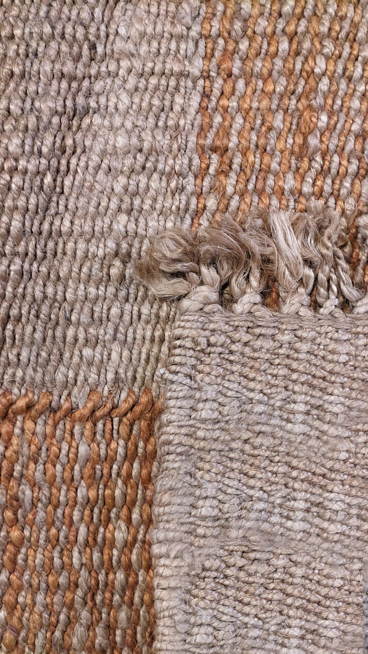 Tonal Natural Jute Rug - Size: 3.9 x 2.2