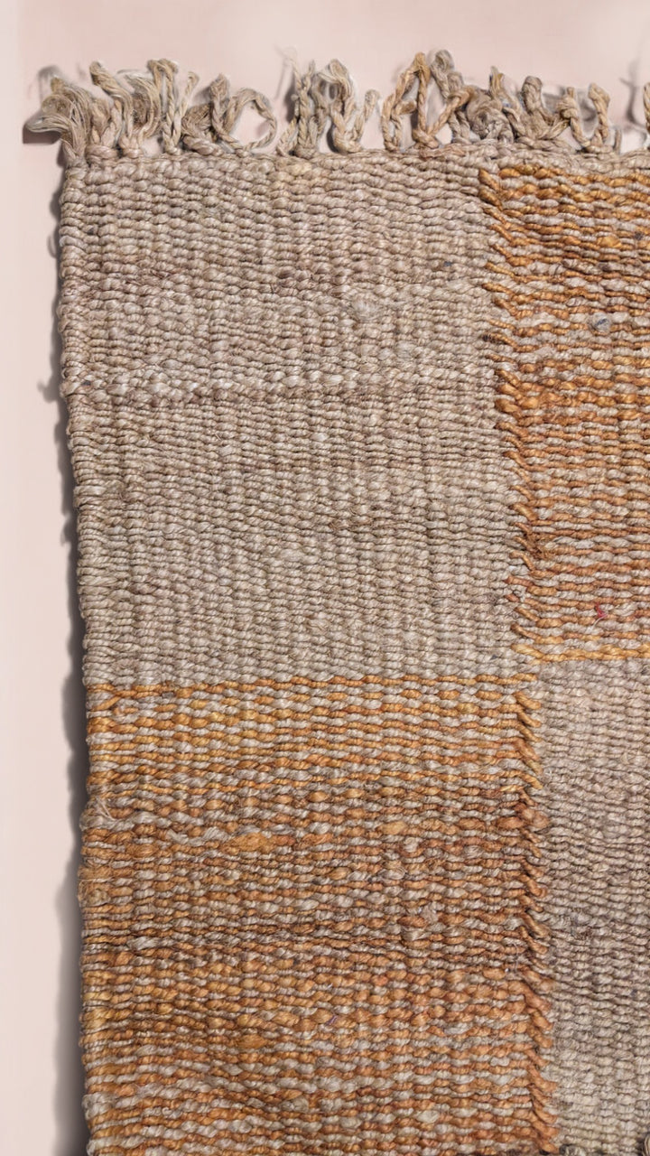 Tonal Natural Jute Rug - Size: 3.9 x 2.2