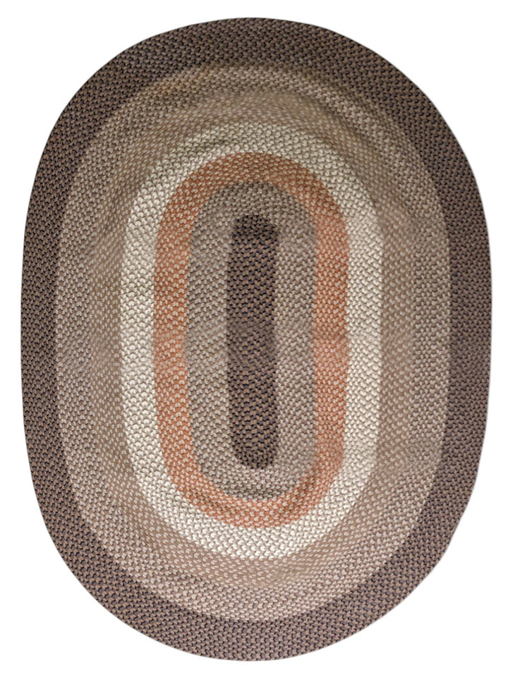 Braided Natural Jute Rug - Size: 8.9 x 6.2