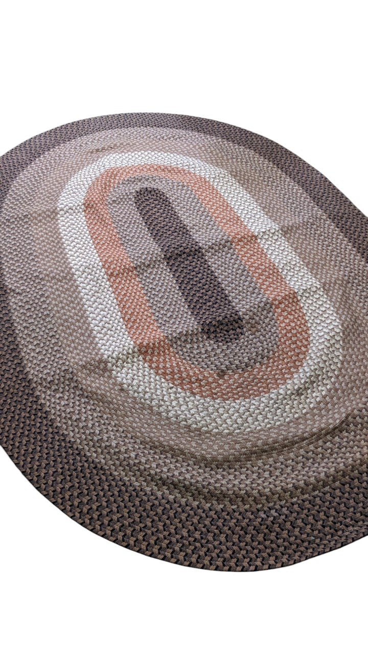 Braided Natural Jute Rug - Size: 8.9 x 6.2