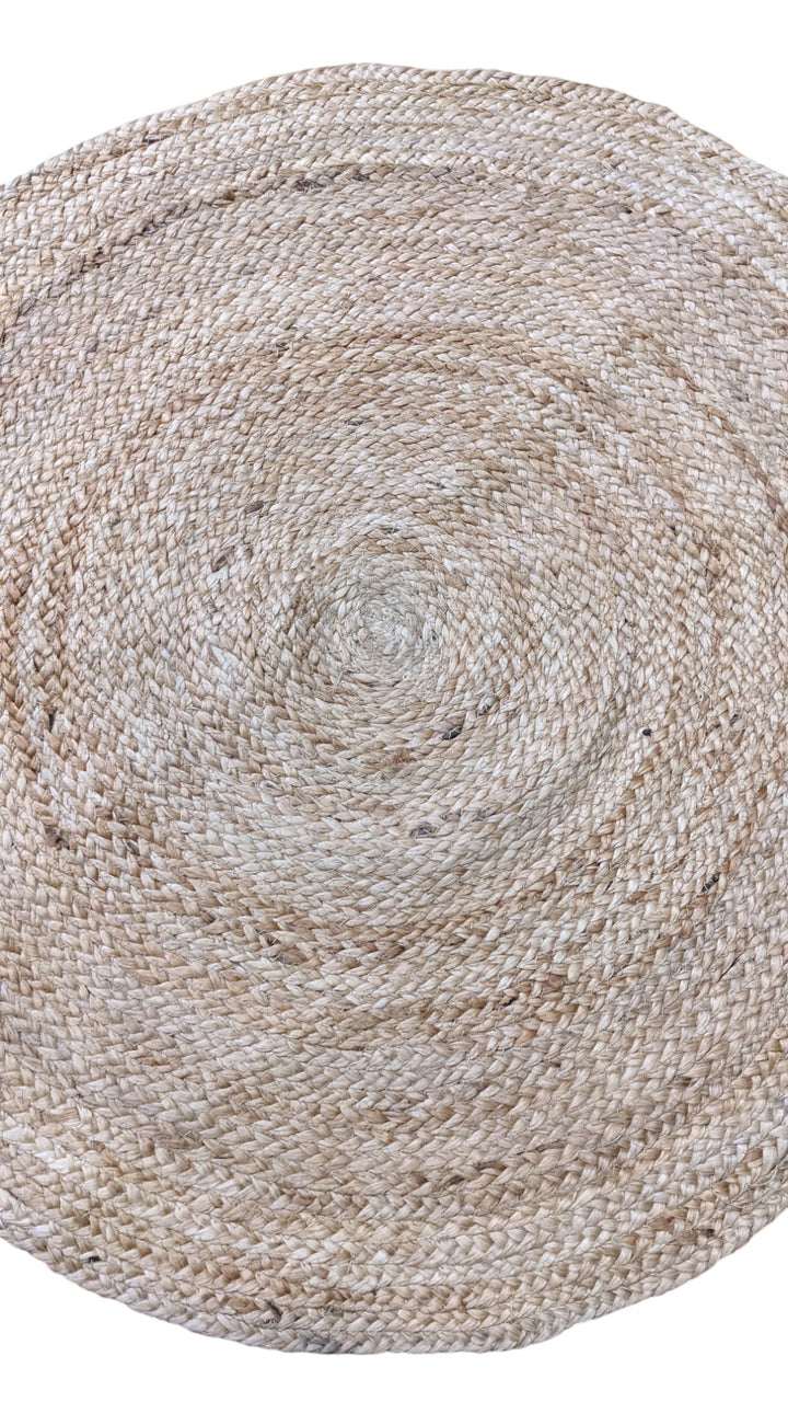 Braided Natural Jute Rug - Size: 2.7 x 2.7