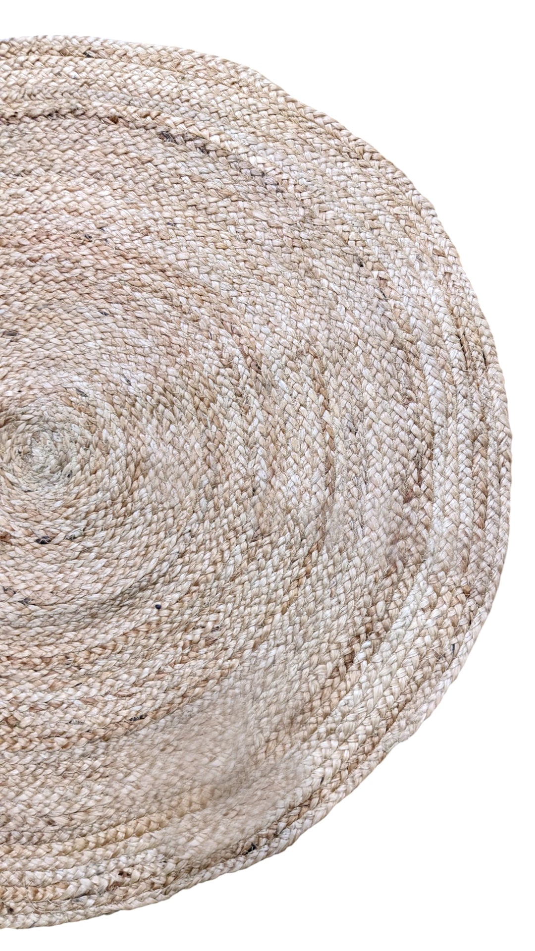 Braided Natural Jute Rug - Size: 2.7 x 2.7