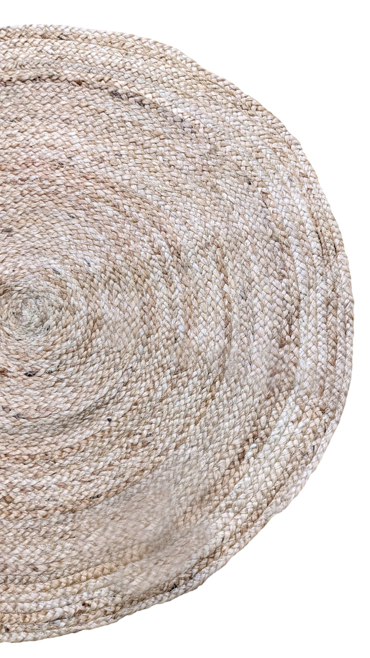 Braided Natural Jute Rug - Size: 2.7 x 2.7