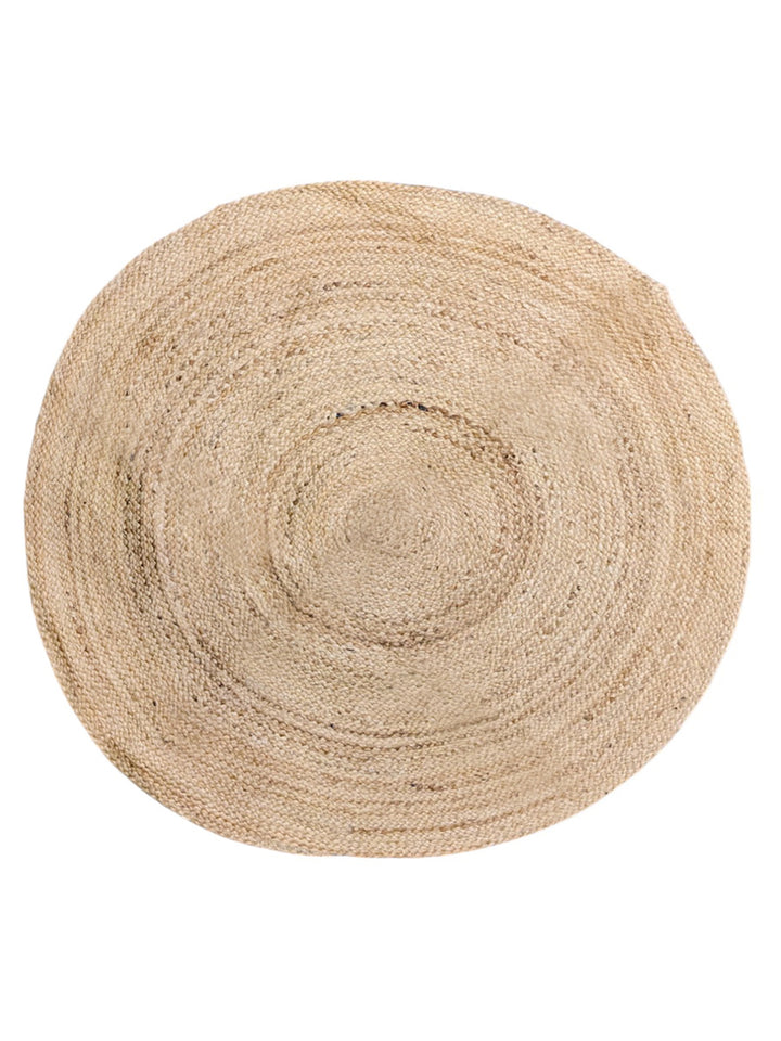 Braided Natural Jute Rug - Size: 3.5 x 3.5
